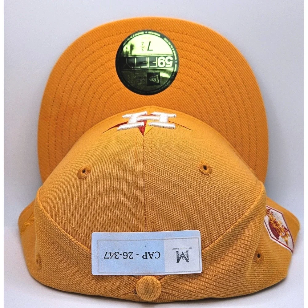 New Era 59FIFTY Houston Astros 2017 World Series Fitted Hat Orange 7 3/4 MLB